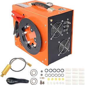 PCP Air Compressor 350W Powerful Motor 4500Psi/5800psi/400bar Water and Fan Cooling 12V/110V Auto-Stop PCP Air Rifle built-in power supply