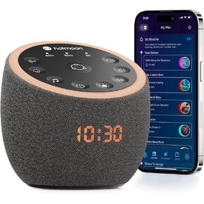 Hotmoon Sound Machine, Cocoon Pro White Noise Sound Machine with 361 Sounds for Baby Adult, Night Light, Sleeping Timer, App Control, Plug in DIY Sound Machine, Home Office Yoga, Noise Machine Gift