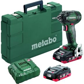 Metabo 18V Cordless Impact Driver Kit | Includes 2 LiHD Battery Packs (18 V/4.0 Ah) & Charger | Case Included | SSD 18 LTX 200 BL | 602396520