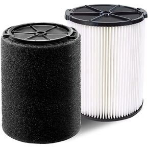 Set of 2 Replacement Filters VF7000 and VF4000 Compatible with Ridgid 5-20 Gallon Wet/Dry Vacuums and 6-9 Gallon Husky