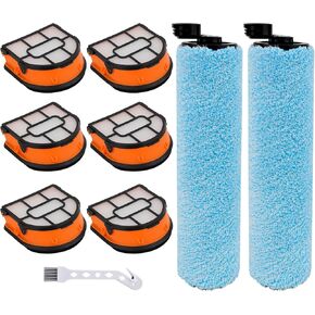 WD161 Roller Brush Filter Kit for Shark HydroVac MessMaster Vacuum AW261 WD160 WD261 Replacement Part, Compare to Part WDFF1& XSKBRSHRLKT200, 2 Brushroll & 6 hydrovac & Foam Filter, 8 Pack
