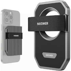 Neewer Magnetic SSD Holder with Universal Touch Fasteners Compatible with MagSafe iPhone 16 Pro Max 15 Pro Max 16 Pro 15 Pro Samsung SanDisk Lexar for ProRes Video Recording, PA040