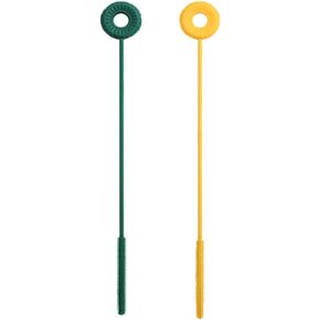 2 Pcs Straw Cleaner Brush, Silicone Cleaning Brush 9.4inch Extra Long Reusable Straw Cleaner Brush for Straws on Tumbler, Water Bottle, Sippy Cup, and Pipes, Baby Bottles