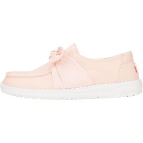 HEYDUDE Wendy Bow Essentials Pale Pink Size 10, Women’s Shoes, Women’s Slip-on Loafers, Comfortable & Light-Weight