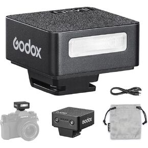 Godox iM20 Mini Flash for Camera with 470mAh Batter 440 Full-Power Flash 5 Levels Mini Flash Speedlite for Sony zve10 Sony zv1 Ricoh gr3 Canon Nikon Fuji Olympus Camera (iM20)