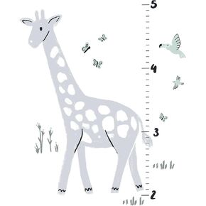 Giraffe Growth Chart Grey Peel and Stick Wall Decals by RoomMates, RMK5532GM