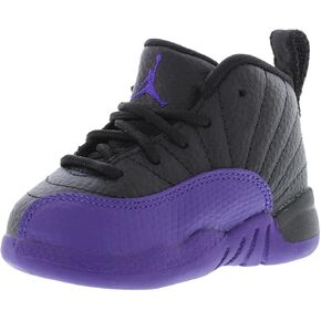 Nike Jordan 12 Retro Infant/Toddler Shoes Size 9, Color: Black/Field Purple