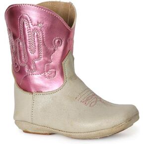 ROPER Baby-Girl's Cowbabies Pink Cactus (Infant/Toddler) Western Boot