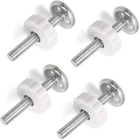 4Pcs Baby Gate Threaded Spindle Rod M8 (8mm), Replacement Bolt Part for Baby & Dog Pressure Mounted Safety Gates, Extra Long Baby Gate Extender