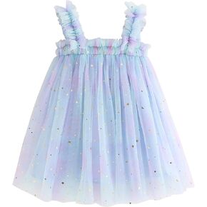 Baby Girls Tulle Tutu Dress Summer Birthday Party Babydoll Dresses Size 6M-5T in Kuwait