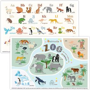 Individual Package Easy to Carry, 48 Trendy-Vivid Disposable Placemats for Baby&Kids, Sticky Placemats for Toddlers Disposable, Baby Placemats for Restaurants&Travel, Disposable Table Mats for Babies