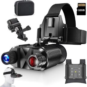 Night Vision Goggles（2nd Generation Upgrade）-Night Vision Binoculars,1312FT Digital Infrared Head Mounted Night Vision,Compatible with Military Tactical FastMICH Helmet