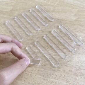 Home Life | Transparent | Silicone Anti-Collision Strips for Furniture Protection | Sliding Door Bumpers | Wall Protection | Set of 10