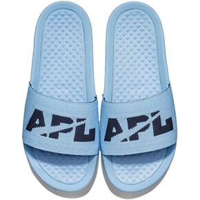 APL: Athletic Propulsion Labs Women's Big Logo Techloom Slide, Ice Blue/Midnight, 10