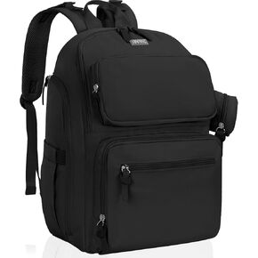 Diaper Bag Large Capacity Diaper Backpack Multi-Function Baby Diaper Bag For Dad And Mom With Insulated Pockets, Stroller Straps, Black