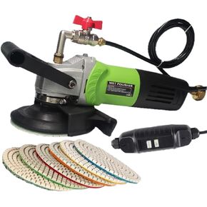 800 واط رطبة التلميع ، مطحنة متغيرة السرعة الرطبة ، مجموعة تلميع الجرانيت مع مقبض مساعد و 7 × 4 بوصات من الصنفرة الماس لالتصاق بتلميع الحجر البولندية الخرسانية الخرسانية العازلة in Kuwait
