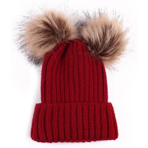 DaMohony Baby Winter Warm Hat, Baby Newborn Knit Hat Infant Toddler Kid Crochet Hat Beanie Cap Grey