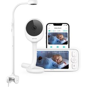 NETVUE Upgraded Baby Camera Monitor Video - 5000mAh Baby Monitor with Camera and Audio, 5" Display, 4 in 1 Bracket Meets The Needs in All Scenarios, Smart Phone App, Cry Detection