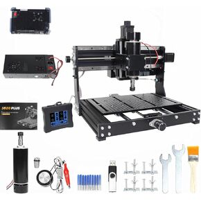 CNCTOPBAOS 3020 Plus CNC Router for Wood Milling,GRBL Control 500W Spindle Metal Engraving Machine w/Touchscreen Offline Controller,Limit Switches,E-Stop Carving Cutting Acrylic Copper Aluminum