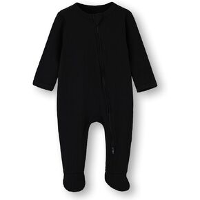 بيجامات acestar acestar baby ، من نوم الأطفال بسحاب ثنائي الاتجاه مع الأصفاد القفاز-الأكمام الطويلة Zip up up Oneie لمدة 0-12 شهر