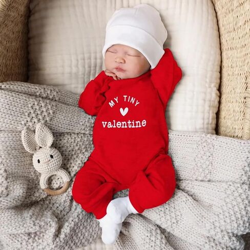 Newborn Baby Boy Valentines Day Outfit Long Sleeve Jumpsuit Romper Bodysuit Spring One Piece Clothes in Saudi Arabia