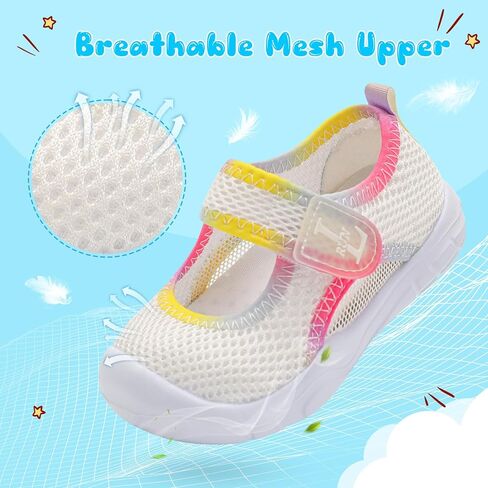 L-RUN Toddler Sandals Summer Boys Girls Adjustable Kids Sandal with Hook Loop Closed-Toe Lightweight Outdoor Sport Sandals in Kuwait