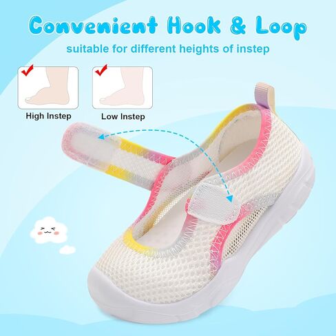 L-RUN Toddler Sandals Summer Boys Girls Adjustable Kids Sandal with Hook Loop Closed-Toe Lightweight Outdoor Sport Sandals in Kuwait