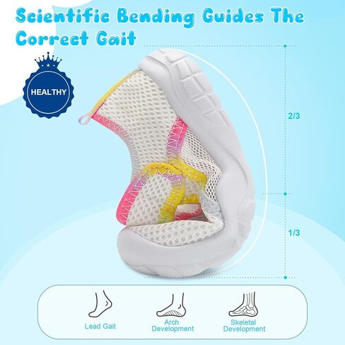 L-RUN Toddler Sandals Summer Boys Girls Adjustable Kids Sandal with Hook Loop Closed-Toe Lightweight Outdoor Sport Sandals in Kuwait