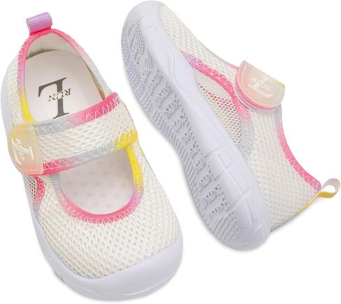 L-RUN Toddler Sandals Summer Boys Girls Adjustable Kids Sandal with Hook Loop Closed-Toe Lightweight Outdoor Sport Sandals in Kuwait