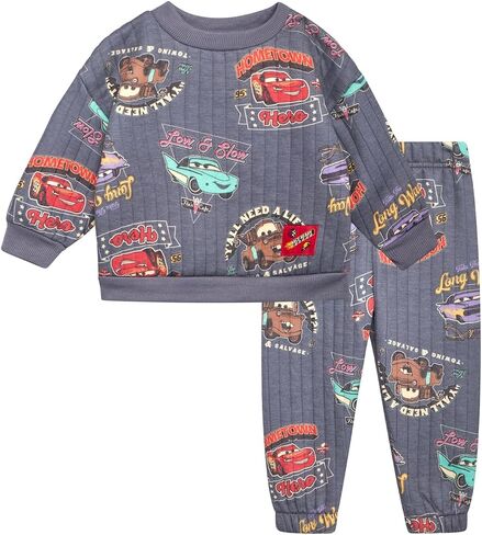 مجموعة Disney Baby Boys's Gogger - 2 قطعة ناعمة من البلوزات وركض من أجل الأولاد - ملابس رضيع مريحة (12-24 مترًا) in Kuwait
