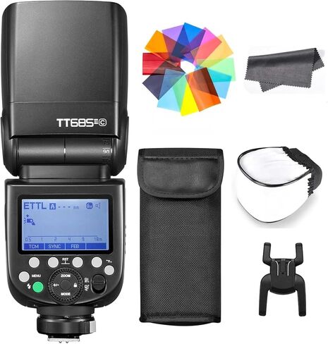 Godox TT685II-C Flash Speedlight لكاميرا Canon ، E-TTL 2.4G Wireless X System 1/8000S HSS TTL TCM Speedlite لـ Canon 6D 7D 5D MARK II III 90D 250D R5 (تم ترقية TT685C) in Saudi Arabia