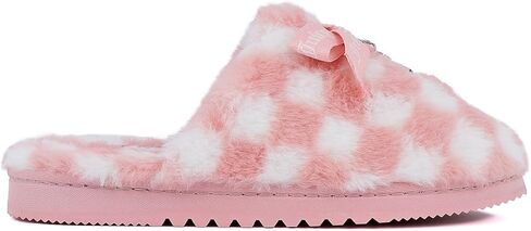 Juicy Couture Women's Fuzzy Closed-Toe, Fluffy Winter House Shoes, Comfortable Slip-On Faux Fur Slippers in Kuwait