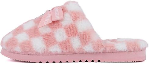 Juicy Couture Women's Fuzzy Closed-Toe, Fluffy Winter House Shoes, Comfortable Slip-On Faux Fur Slippers in Kuwait