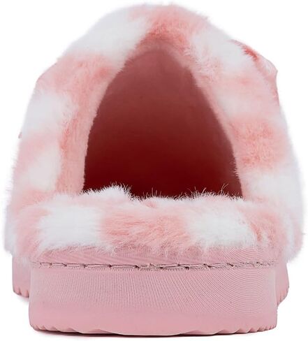 Juicy Couture Women's Fuzzy Closed-Toe, Fluffy Winter House Shoes, Comfortable Slip-On Faux Fur Slippers in Kuwait