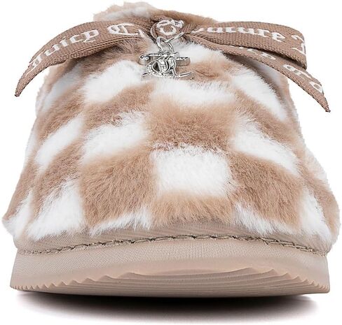 حذاء نسائي من Juicy Couture بمقدمة مغلقة، حذاء منزلي شتوي منفوش، شبشب مريح من الفرو الصناعي سهل الارتداء in Kuwait