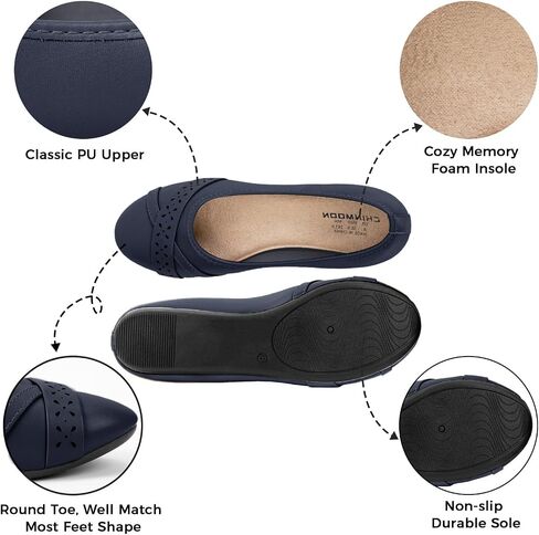 CHIN·MOON Women's Ballet Flats Comfortable Dressy Walking Dress Casual Shoes in Saudi Arabia