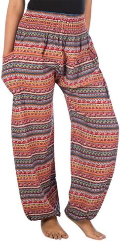 سروال Lofbaz الحريم للنساء S-4XL بالإضافة إلى ملابس Hippie Yoga Floral Boho Lounge in Kuwait