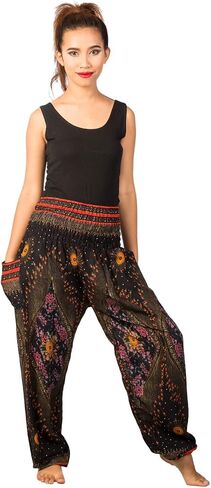 سروال Lofbaz الحريم للنساء S-4XL بالإضافة إلى ملابس Hippie Yoga Floral Boho Lounge in Kuwait
