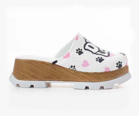 Saraya Dog Lover - Premium Handmade Leather Comfort Clogs, Dog LoverPattern, All-Day Comfort and Support, Durable for Long-Term Use in Saudi Arabia