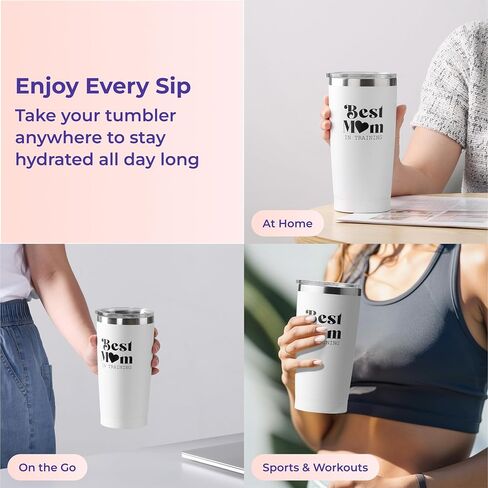 SassyCups New Parents Tumbler With Lid and Straw - Travel Cup Tumblers with Lids and Straws - Keep Drink Cold or Hot - Cups For Tea, Water or Coffee - Set of 2 - For Mom and Dad in Saudi Arabia