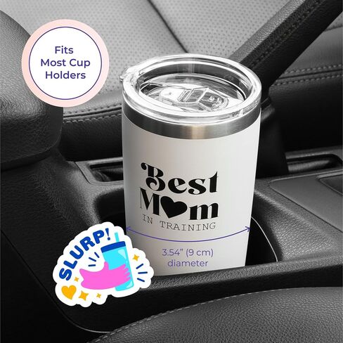 SassyCups New Parents Tumbler With Lid and Straw - Travel Cup Tumblers with Lids and Straws - Keep Drink Cold or Hot - Cups For Tea, Water or Coffee - Set of 2 - For Mom and Dad in Saudi Arabia