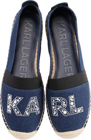 KARL LAGERFELD Women's Cushioned Insole Everyday Manika-Flat Espadrille Platform in Saudi Arabia