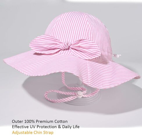 Baby Girl Sun Hat Summer Foldable Beach Hats with UPF50+ Sun Protection Wide Brim Toddler Bucket Hat Cap in Saudi Arabia