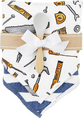 Mud Pie baby-boys Bib & Spoon Set in Kuwait
