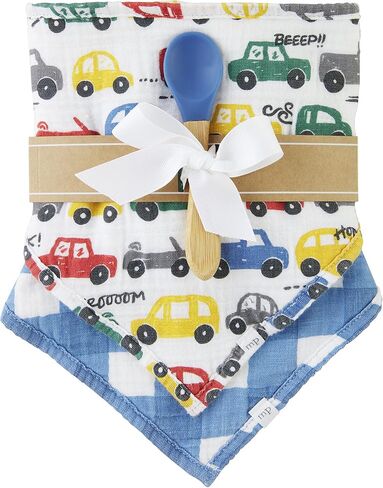 Mud Pie baby-boys Bib & Spoon Set in Kuwait