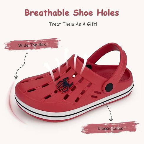 Cubufly Kids Garden Shoes Boys Girls Glitter Stripe Band Clogs Toddler Slip On Water Sandals Children Beach Pool Slipper in Saudi Arabia