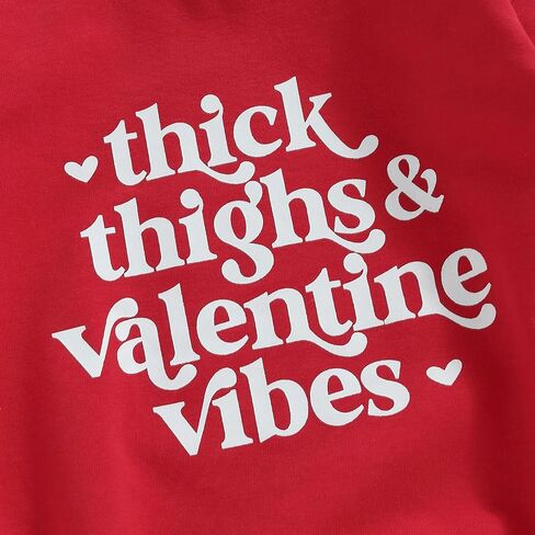Newborn Baby Girls Valentine's Day Romper Sweatshirt Long Sleeve Letters Print Bodysuit Pullover Tops in Saudi Arabia
