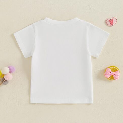Toddler Baby Girl Summer Clothes IM Liter Ally JUST A Girl Letter Short Sleeve T Shirt Top Cute Infant Outfit in Saudi Arabia
