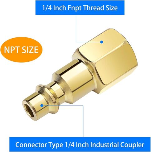 تركيبات خرطوم الهواء 1/4 بوصة ، 4 أجزاء من مجموعة المكونات الإناث NPT ، تجهيزات ضاغط مقرنة الهواء ، محول توصيل هواء الخيط الإناث السريع in Kuwait