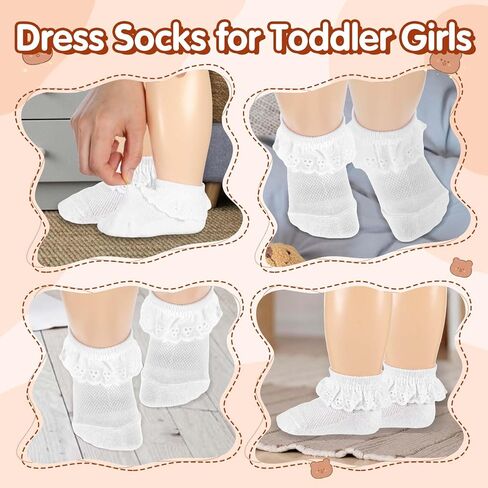 3 أزواج طفلة جوارب الدانتيل 0-6 أشهر جوارب الكشكش حديثي الولادة العيينة الأميرة جوارب جوارب تقليم وجوارب الطفل الدانتيل لفتاة الكاحل جورب القطن لطفل طفل جديد in Kuwait
